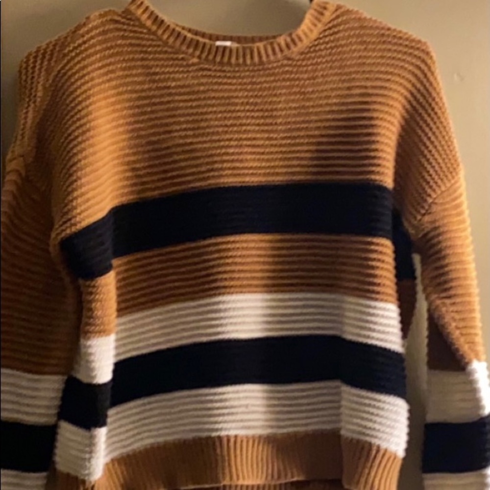 Brown striped sweater